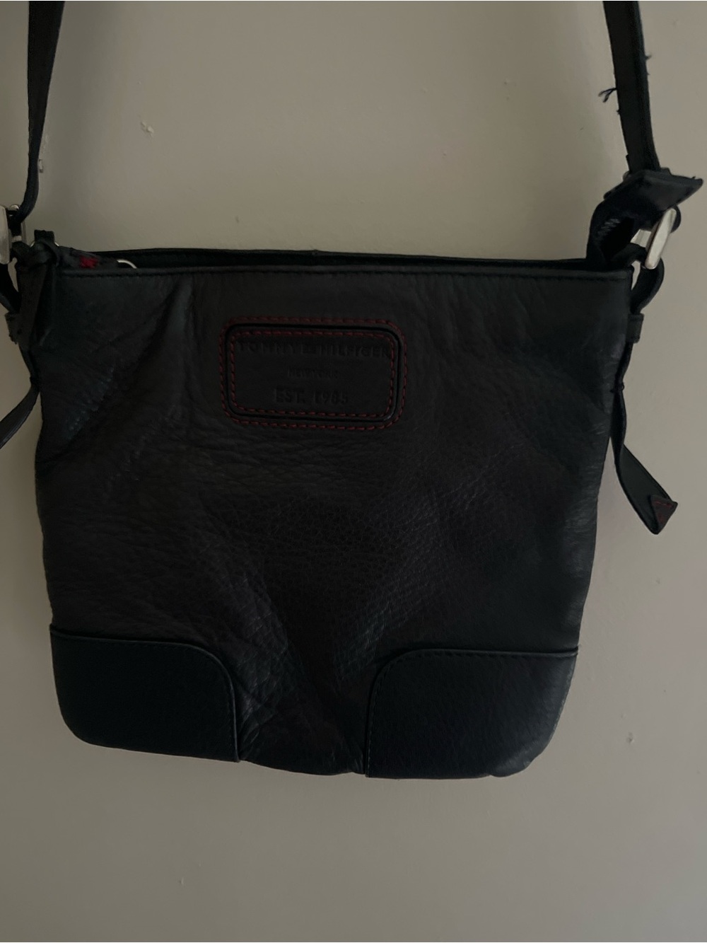 Tommy Hilfiger Black Leather Crossbody Bag